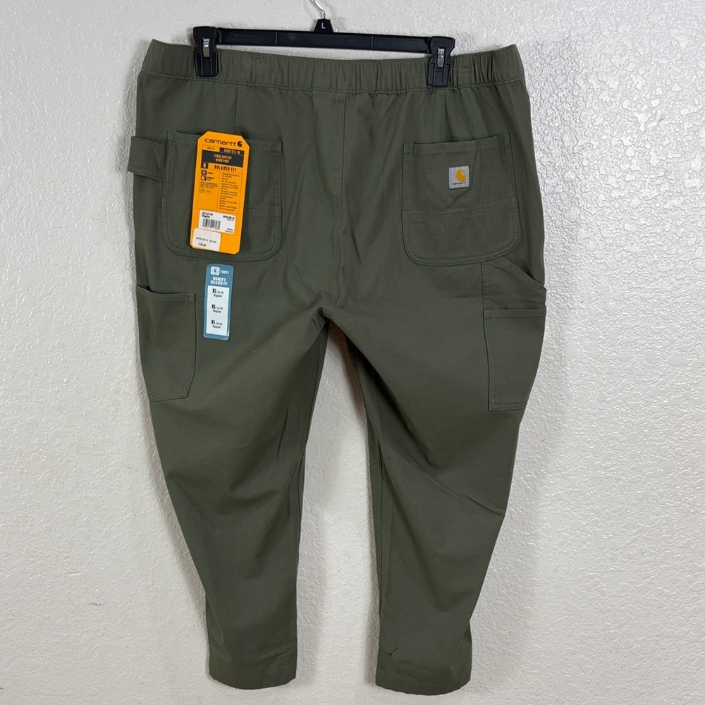 Carhartt Olive Green Women Forve Ripstop Work Pant,Size XL,Cargo with Pockets. - Picture 6 of 17